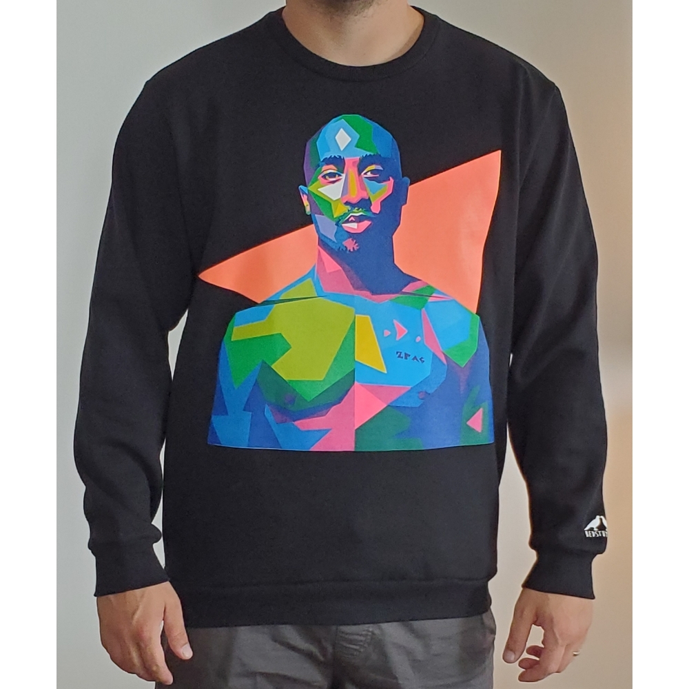 Bedstuyfly black Tupac men's sweater